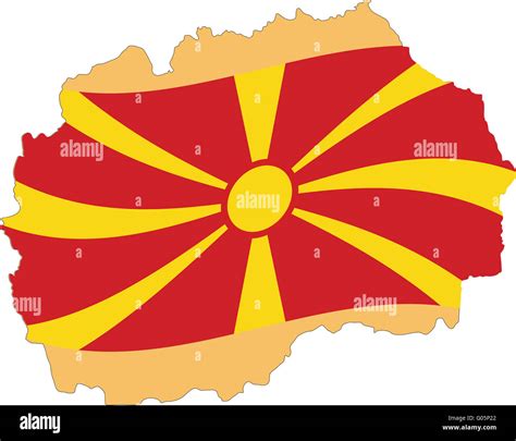 Map and Flag of Macedonia Stock Photo - Alamy