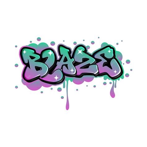 Blaze Graffiti Typography Vector, Blaze, Graffiti, Typography PNG and Vector with Transparent ...