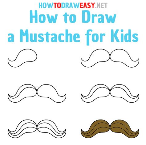 How to Draw a Mustache for Kids - Draw for Kids