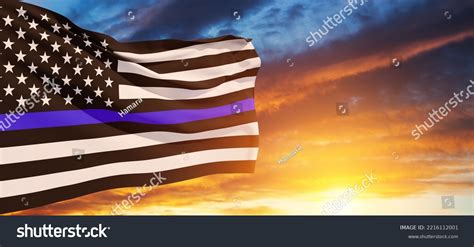 American Flag Police Support Symbol Thin Stock Photo 2216112001 | Shutterstock