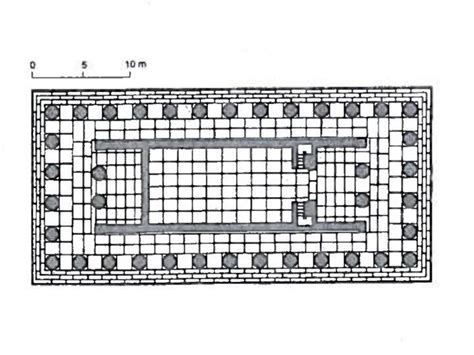 Plan of Temple F, Temple of Concordia, Agrigento (Cerchiai 2002: 246).