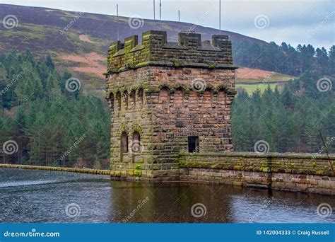 View of Derwent Dam and Reservoir, Peak District, Derbyshire, UK Stock Image - Image of peak ...