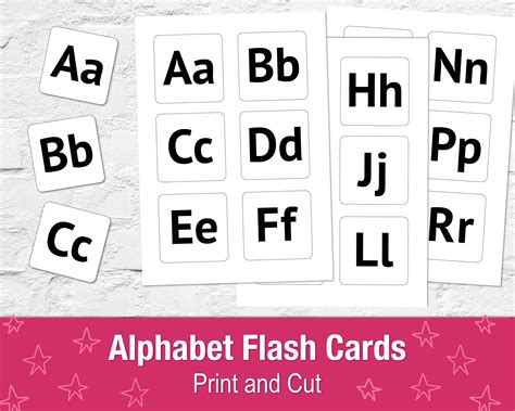 Printable Alphabet Flash Cards PDF Flashcards With Letters | Etsy UK