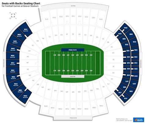 Beaver Stadium Seats with Backs - RateYourSeats.com