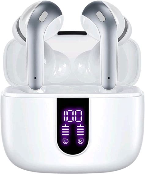 TAGRY Bluetooth Headphones True Wireless Earbuds 60H Playback LED Power ...