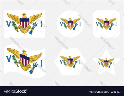 United states virgin islands flag simple Vector Image