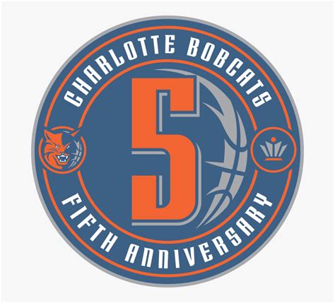 Charlotte Bobcats 5th Anniversary Logo - Charlotte Bobcats, HD Png ...