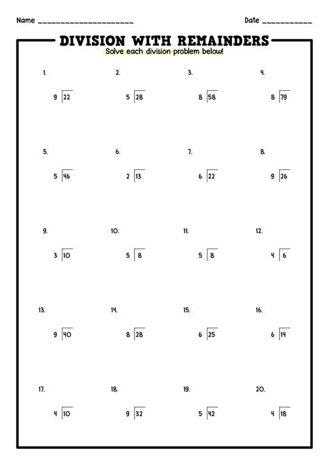 Printable Long Division Worksheets - Customize and Print