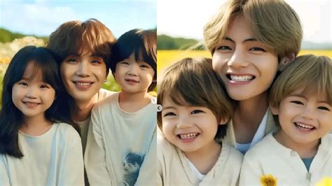 AI Images Of BTS V, Suga, Jungkook, Jimin, Jhope, Jin, RM With Their Kids Make ARMYs Go Aww ...