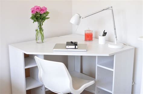 Blogger | Small corner desk, Ikea corner desk, White corner desk