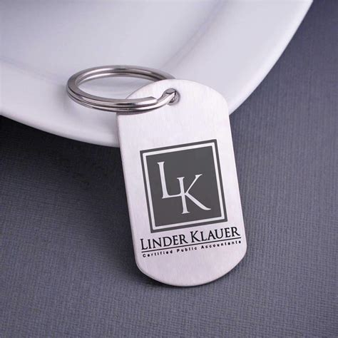 Corporate Logo Keychain - Custom Engraved Client Gift