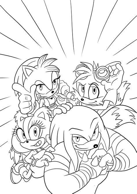 Sonic-Tails-Amy Rose-Knuckles za darmo do druku