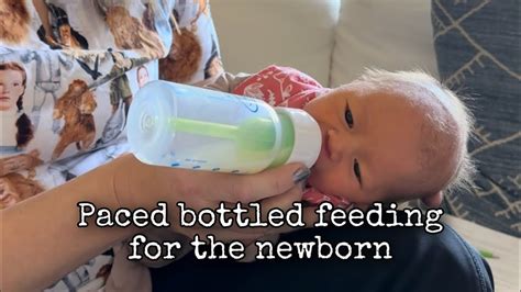 Paced bottle feeding for the newborn in side lying - YouTube