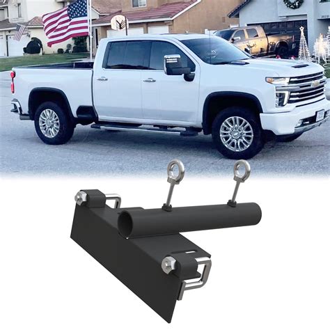 NIXFACE Universal Truck Bed Flag Pole Mount for 1-1/2 Flag Pole Black Heavy Duty Flag Pole ...