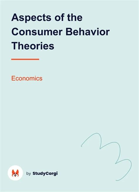 Aspects of the Consumer Behavior Theories | Free Essay Example