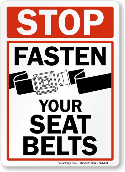 Seat Belt Signs & Labels | Fasten Seat Belt Signs