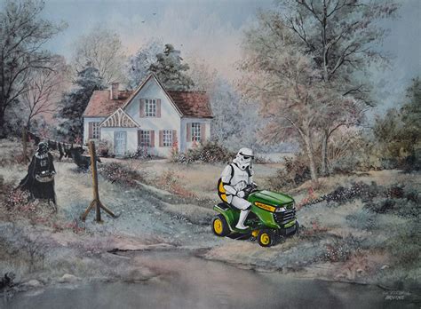 This Guy Continues To Paint Pop-Culture Characters Into Old Thrift-Store Paintings | Bored Panda