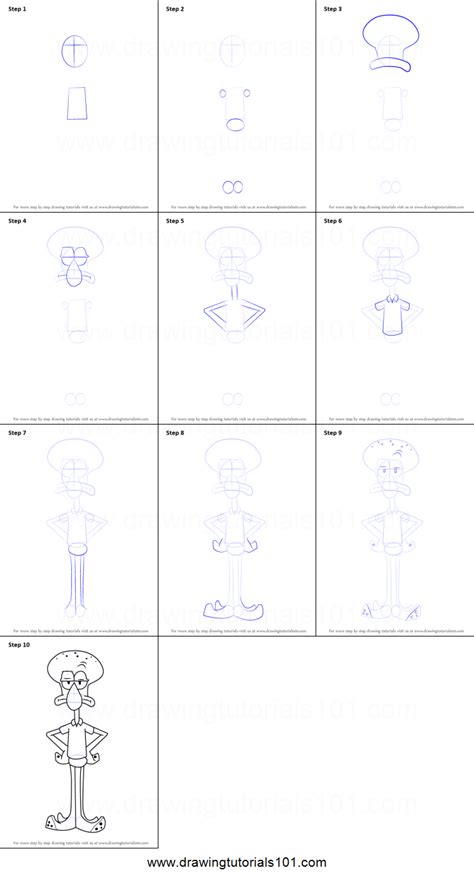 How to Draw Squidward from SpongeBob SquarePants (SpongeBob SquarePants ...