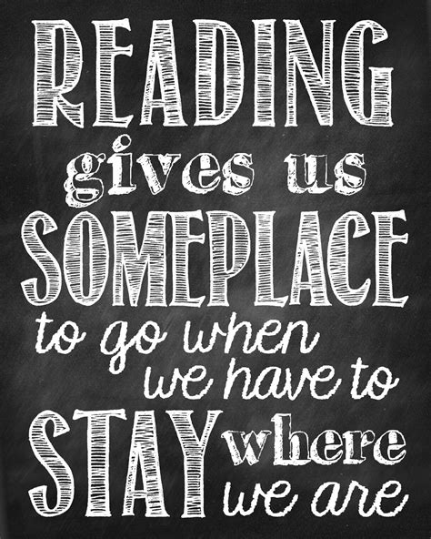 Reading Gives Us Someplace to Go Printable and Bookmarks