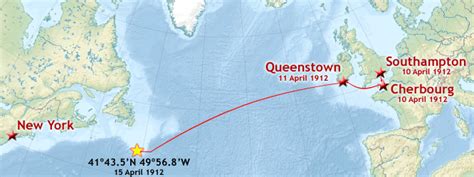 A map of the Titanic’s maiden voyage. : for those in peril