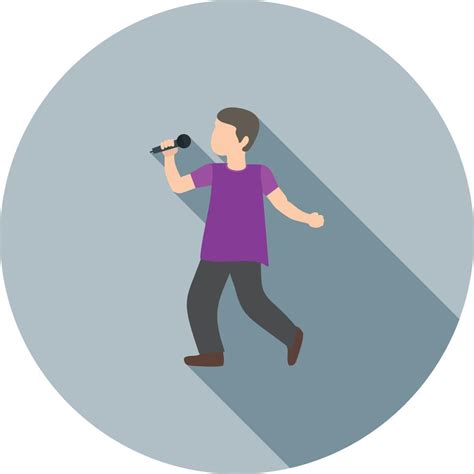 Man Singing Flat Long Shadow Icon 11269336 Vector Art at Vecteezy