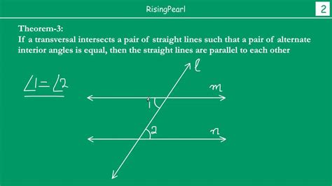 Alternate interior angles equal means Parallel lines (Theorem) - YouTube
