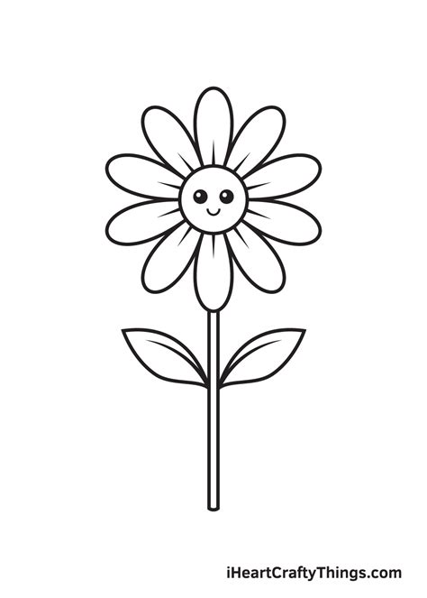 Daisy Drawing — How To Draw A Daisy Step By Step