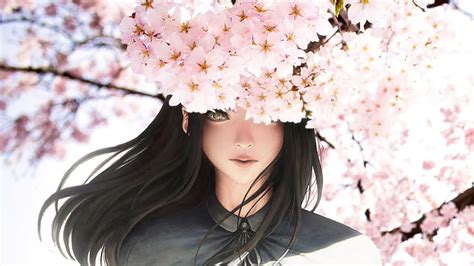 HD wallpaper: Beautiful, Anime girl, Sakura, Cherry blossom | Wallpaper ...