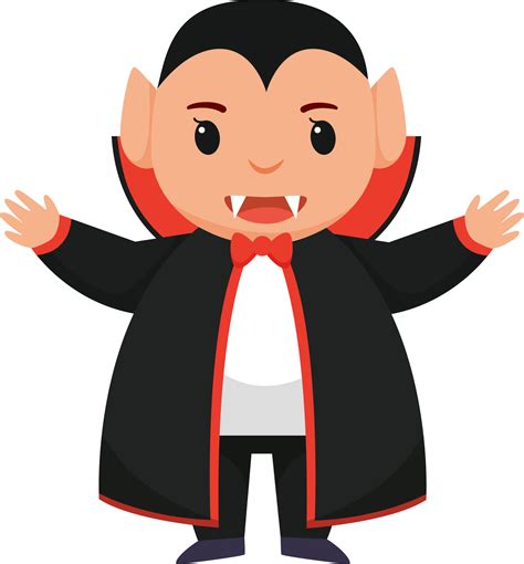 Halloween character kid cartoon in Halloween vampire costume 21594277 PNG