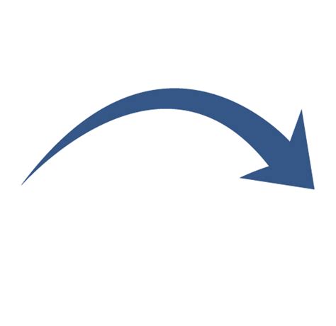Blue Curved Arrow Clipart – Cliparts