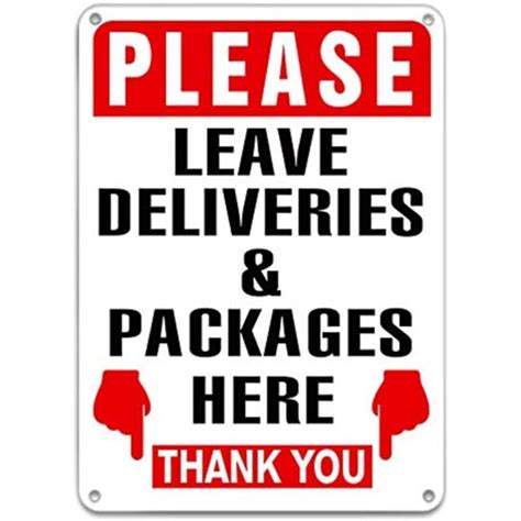 Please Leave Deliveries And Packages Here Sign,9.8"x 7" Acrylic ...