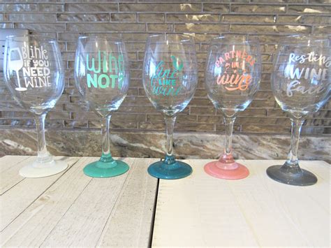 Wine Glasses with Funny Wine Quotes for Wine Lovers 1 | Etsy