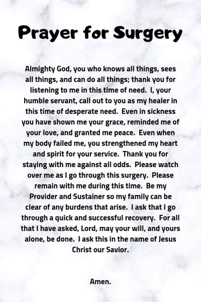 prayer for surgery ⋆ Our Father Prayer - Christians United in Faith