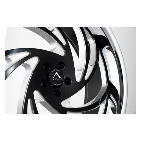 AZAD® DRIP Wheels - Gloss Black with Milled Accents and Chrome SS Lip Rims