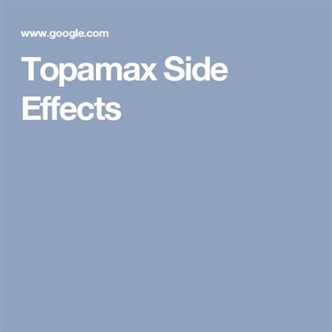 Topamax Side Effects: Common, Severe, Long Term - Drugs.com | Side effects, Get healthy, Siding