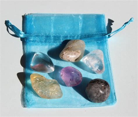 Grief tumbled Healing Crystals Pouch by AustinMediumAndTarot