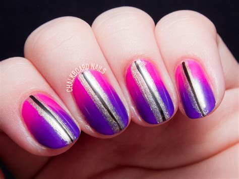 Girly Gradient Nail Art with EverGlaze by China Glaze | Chalkboard Nails | Nail Art Blog