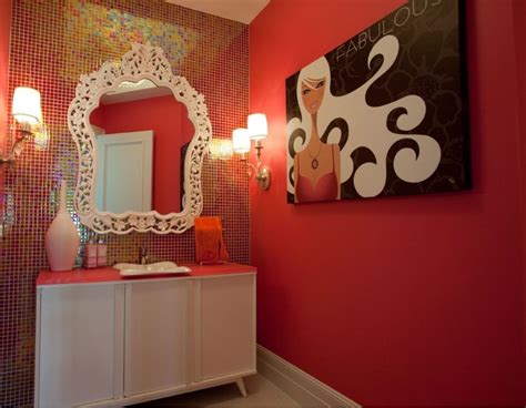 Red Bathroom #Red #Bathroom #redbathroom | Mirror wall bedroom, Mirror wall living room, Mirror ...