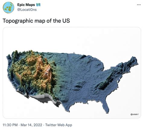 Topographic map of the US — Epic Maps – Coyote Gulch