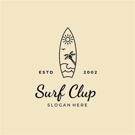 surfboard with surf club logo design vector illustration template 11848885 Vector Art at Vecteezy