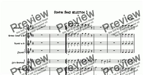 Oompah Band selection 3 - Download Sheet Music PDF file