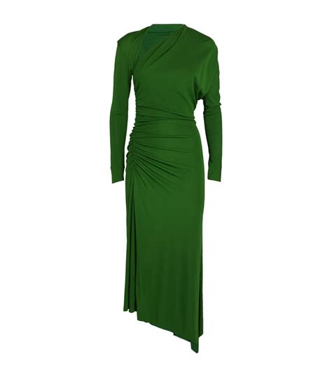 Victoria Beckham Ruched Asymmetric Midi Dress | Harrods SA
