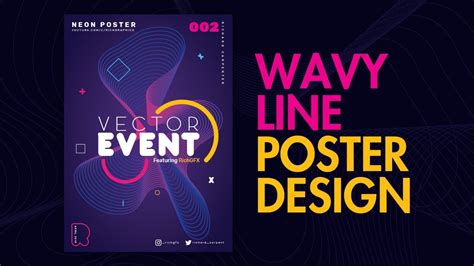 Stunning Wavy Line Poster Design in Adobe Illustrator - YouTube