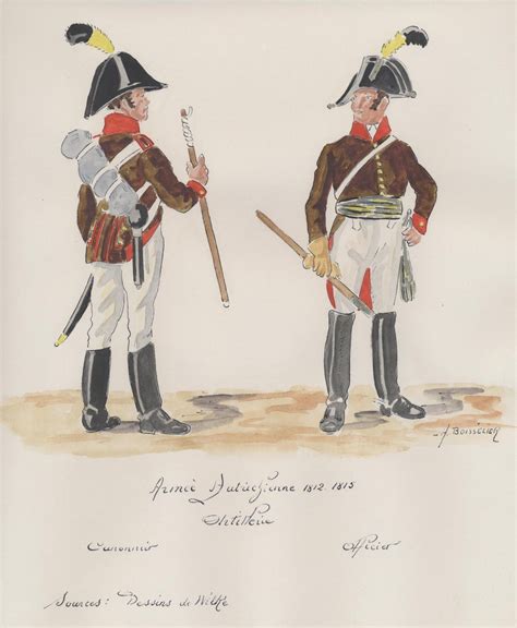 Austria; Artillery 1812-13 Gunner & Officer. | Napoleon, Austrian empire, Napoleonic wars