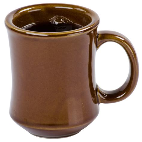 Core Brown Bell Shaped 7 oz. China Coffee Mug - 12/Pack