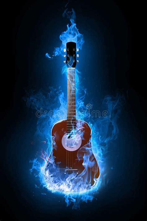 Blue Acoustic Guitar Wallpaper