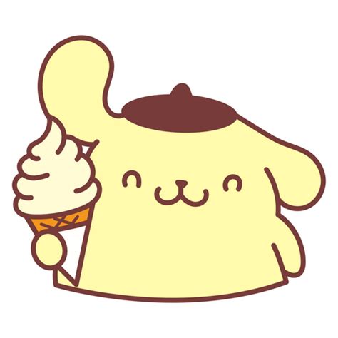 Sanrio Pompompurin with Ice Cream Sticker - Sticker Mania