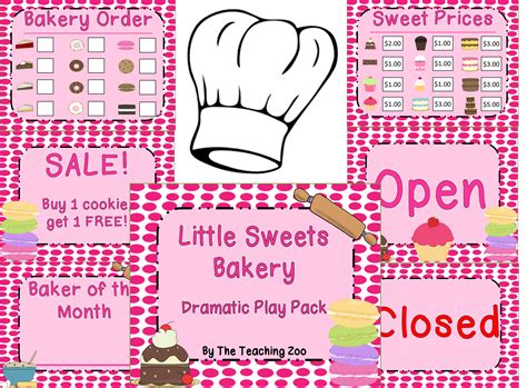 Bakery Dramatic Play Free Printables - Printable Templates