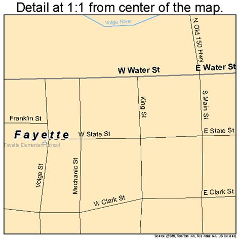 Fayette Iowa Street Map 1927165