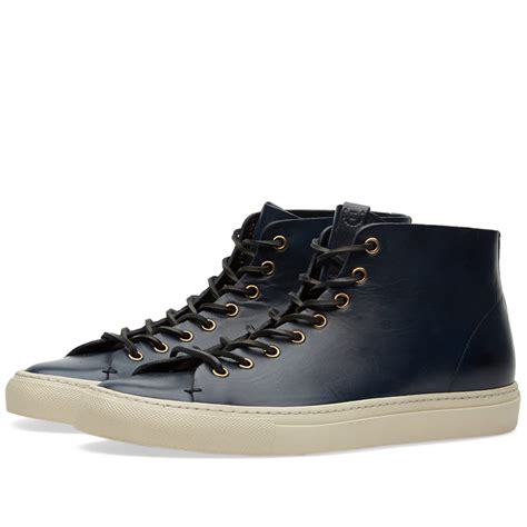 Buttero Tanino Mid Leather Sneaker Marine | END.